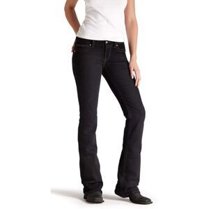 Ariat Womens Real‎ Riding Bootcut Jeans Black 31R Western Cowgirl Ranch
